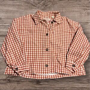 Levi's Jacket Women's XL Cara Cotton Gingham Shirt Jacket